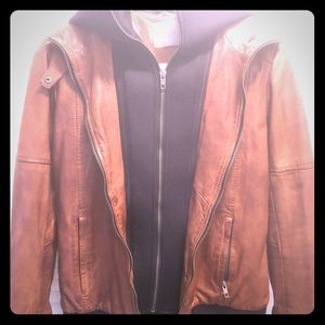 Soia & Kyo brown leather jacket
